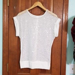 XS sequin front top